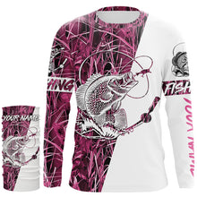 Load image into Gallery viewer, Crappie Fishing Pink Camo Custom Name 3D All Over Printed Shirts Personalized Fishing gifts NQS347