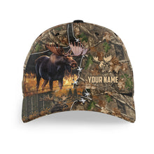 Load image into Gallery viewer, Moose Hunting Camouflage Custom Name 3D Hat - Outdoor Cap Hunting Gifts for Moose Hunter NQS4357