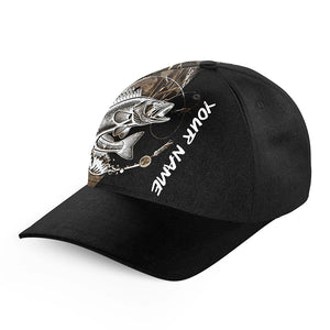 Walleye Fishing Tattoo camo Custom fishing hat Unisex Fishing Baseball Angler camo hat NQS2655