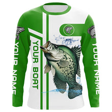 Load image into Gallery viewer, Crappie fishing Customize name and boat name fishing shirts for men, custom fishing apparel NQS3072