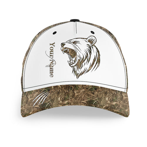 Bear hunting Custom hunting hat, bear tattoo hat Unisex Hunting Baseball hat NQS1990