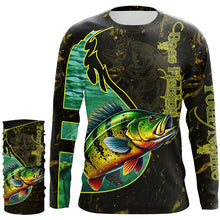 Load image into Gallery viewer, Peacock Bass Custom Long Sleeve tournament Fishing apparel, Peacock Bass Fishing jerseys - NQS1996