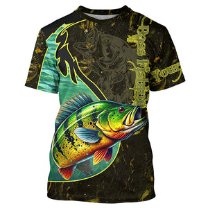 Peacock Bass Custom Long Sleeve tournament Fishing apparel, Peacock Bass Fishing jerseys - NQS1996