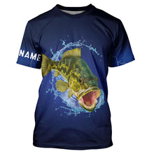 Load image into Gallery viewer, Walleye Fishing Blue lightning UV protection Customized Name long sleeve fishing shirt for men, women NQS300