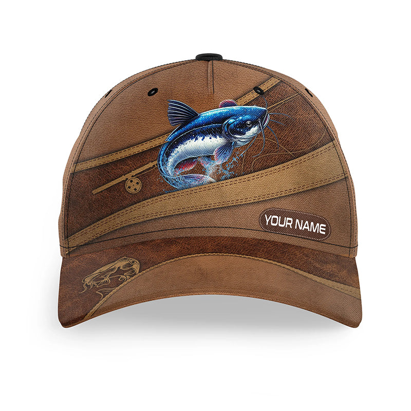 Catfish fishing hats for men, women custom name baseball best Catfish fishing hat NQS5538