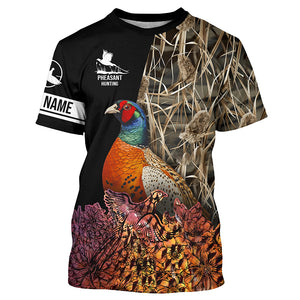 Pheasant Hunting Camo Customize Name 3D All Over Printed Shirts Personalized Hunting gifts NQS631