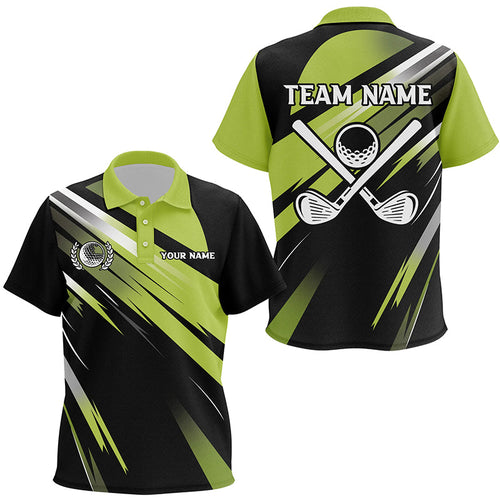 Green and Black Kid golf polo shirts custom golf ball clubs golf attire for Kid, golfing gifts NQS7531