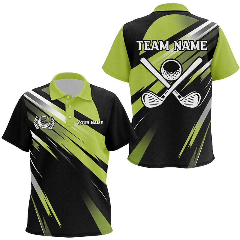 Green and Black Kid golf polo shirts custom golf ball clubs golf attire for Kid, golfing gifts NQS7531