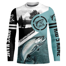 Load image into Gallery viewer, Chinook Salmon ( King Salmon) Fishing customize UV protection performance long sleeve fishing shirts NQS615