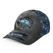 Load image into Gallery viewer, Wahoo fishing sea camo Custom fishing hat Unisex Fishing Baseball Angler hat cap NQS4201