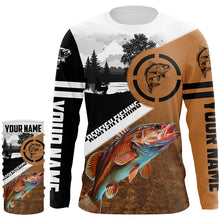 Load image into Gallery viewer, Redfish Puppy Drum Fishing customize name performance fishing shirt UV protection long sleeves NQS614