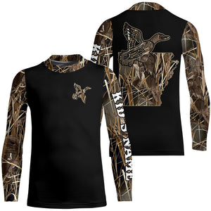 Arkansas duck hunting Waterfowl Camo Customize 3D All Over Printed Shirts Personalized Hunting gifts NQS2316