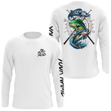 Load image into Gallery viewer, Personalized offshore Fishing jerseys, Mahi mahi, Wahoo, Tuna Long Sleeve tournament fishing shirts NQS6226