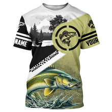 Load image into Gallery viewer, Walleye Fishing performance fishing shirt UV protection customized name long sleeves fishing apparel NQS1268