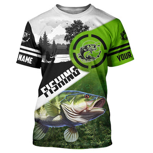 Largemouth Bass fishing Customize All Over Printed Shirts For Men And Women Personalized Fishing Gift NQS241