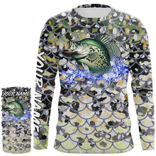 Load image into Gallery viewer, Crappie Fishing crappie scales customize name performance UV protection long sleeves fishing shirts NQS4834