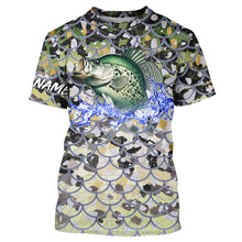 Load image into Gallery viewer, Crappie Fishing crappie scales customize name performance UV protection long sleeves fishing shirts NQS4834