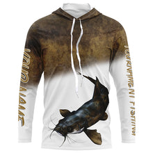 Load image into Gallery viewer, Flathead Catfish fishing scales customize name tournament fishing shirts personalized fishing gifts NQS209