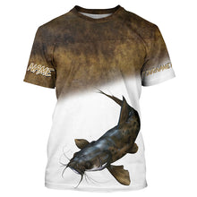 Load image into Gallery viewer, Flathead Catfish fishing scales customize name tournament fishing shirts personalized fishing gifts NQS209