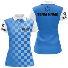 Load image into Gallery viewer, Womens golf polos shirts custom name funny ladies golf shirts, women golf clothes | Blue NQS4860