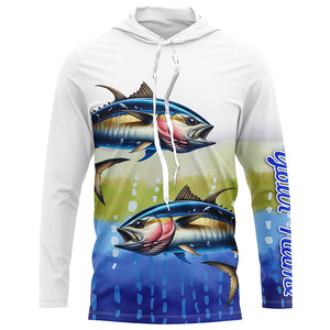 Tuna Fishing Customize Name Scales Long Sleeve Fishing Shirts, Personalized Tuna Fishing Gift NQS262