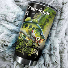 Load image into Gallery viewer, 1PC Largemouth Bass Fishing Customize Stainless Steel Tumbler Cup, Personalized fishing gift NQS1607