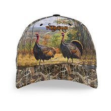 Load image into Gallery viewer, Turkey hunting Custom Camo hunting hat, turkey hat Unisex Hunting Baseball hat NQS1929