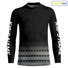 Load image into Gallery viewer, Striped Bass scales fishing Custom black long sleeve Fishing Shirt, Striper Fishing jerseys NQS10083