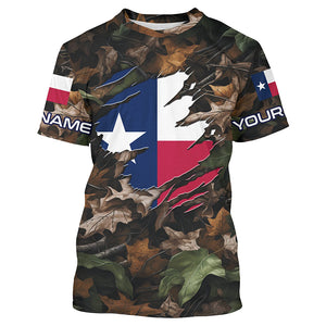 Texas Hunting Camo Customize Name 3D All Over Printed Shirts Personalized gift For Men, women, Kid NQS6814