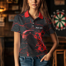 Load image into Gallery viewer, Women Darts shirts Custom black and red reaper skull Darts Team Jerseys, Darts gifts NQS9481
