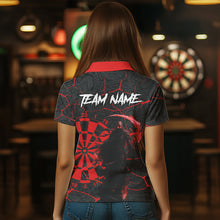 Load image into Gallery viewer, Women Darts shirts Custom black and red reaper skull Darts Team Jerseys, Darts gifts NQS9481