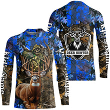 Load image into Gallery viewer, Deer Hunting big game blue camo Grim Reaper Custom Name 3D All over print shirts gifts for Hunters NQS4291