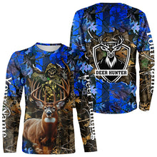 Load image into Gallery viewer, Deer Hunting big game blue camo Grim Reaper Custom Name 3D All over print shirts gifts for Hunters NQS4291