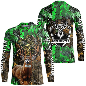 Deer Hunting big game green camo Grim Reaper Custom Name 3D All over print shirts gifts for Hunters NQS4292