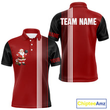 Load image into Gallery viewer, Retro Black and Red Christmas Santa Bowling shirts For Men custom bowling team jerseys Bowler Outfits NQS11011