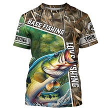 Load image into Gallery viewer, Personalized Bass Fishing Shirts, Love Fishing Camo 3D All Over Printed Shirts NQS210