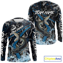 Load image into Gallery viewer, Custom Catfish Fishing Camo Long Sleeve Fishing Shirts, Personalized Catfish Fishing Team Jersey NQS9940