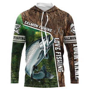 Personalized Chinook Salmon Fishing Shirts, Love Fishing Camo fish on 3D All Over Printed Shirts NQS5899