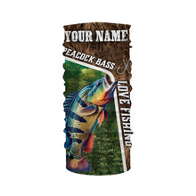 Load image into Gallery viewer, Personalized Peacock bass Fishing Shirts, Love Fishing Camo fish on 3D All Over Printed Shirts NQS5901