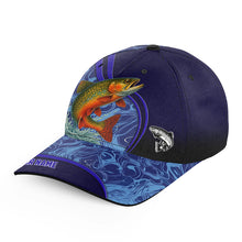 Load image into Gallery viewer, Brook Trout fishing blue camo Custom fishing hat Unisex Fishing Baseball freshwater Angler hat cap NQS11025