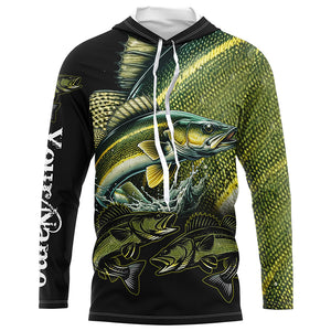 Walleye Fishing Customize Name UV protection  long sleeves fishing shirts, gifts for fishing lovers NQS1788