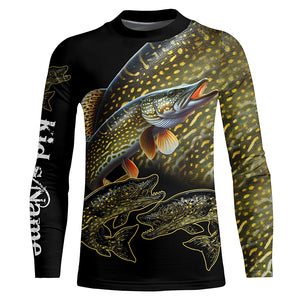 Northern Pike Fishing Custom Name UV protection long sleeves fishing shirts NQS1793