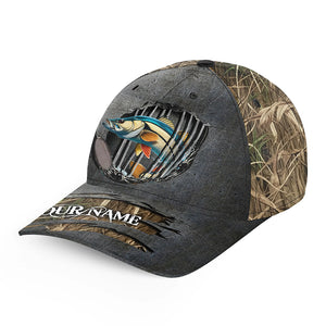 Snook fishing camo Custom fishing hat Unisex Fishing Baseball Angler snook hat cap NQS2603