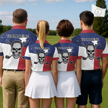 Load image into Gallery viewer, Grunge Texas Flag Golf Polo Shirts For Women Custom patriotic Texas Team Golf outfit for ladies NQS11240