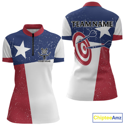 Grunge Texas Flag Women Darts Shirts Custom patriotic Texas Team Darts Jersey, Darts Clothes NQS11241