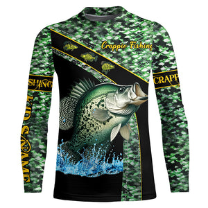 Crappie fishing scales UV protection Custom long sleeve fishing shirts, Crappie fishing jerseys NQS4889