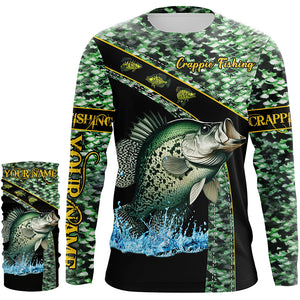 Crappie fishing scales UV protection Custom long sleeve fishing shirts, Crappie fishing jerseys NQS4889