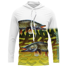 Load image into Gallery viewer, Northern Pike Fishing Custom UV Protection long sleeve Fishing Shirts, Personalized Fishing Gift NQS278