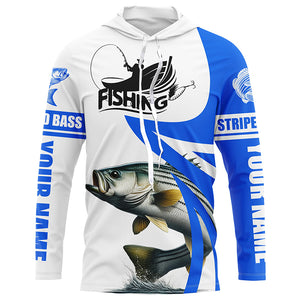 Striped Bass fishing Custom sun protection long sleeve fishing shirts, Striper fishing jerseys | Blue NQS5706