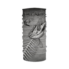Load image into Gallery viewer, Northern Pike Fishing fish skull UV protection Customize name long sleeves fishing shirts NQS1427